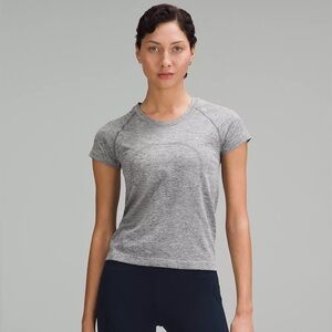Lululemon Swiftly Tech Short-Sleeve Shirt Waist Length Grey Size 2 EUC